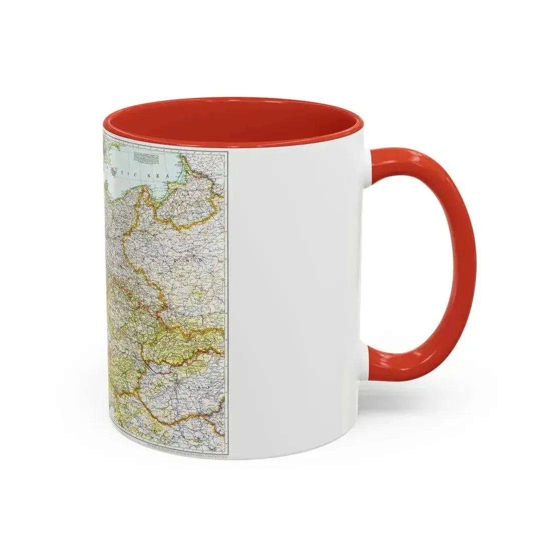Germany and its Approaches (1944) (Map) Accent Coffee Mug - Go Mug Yourself