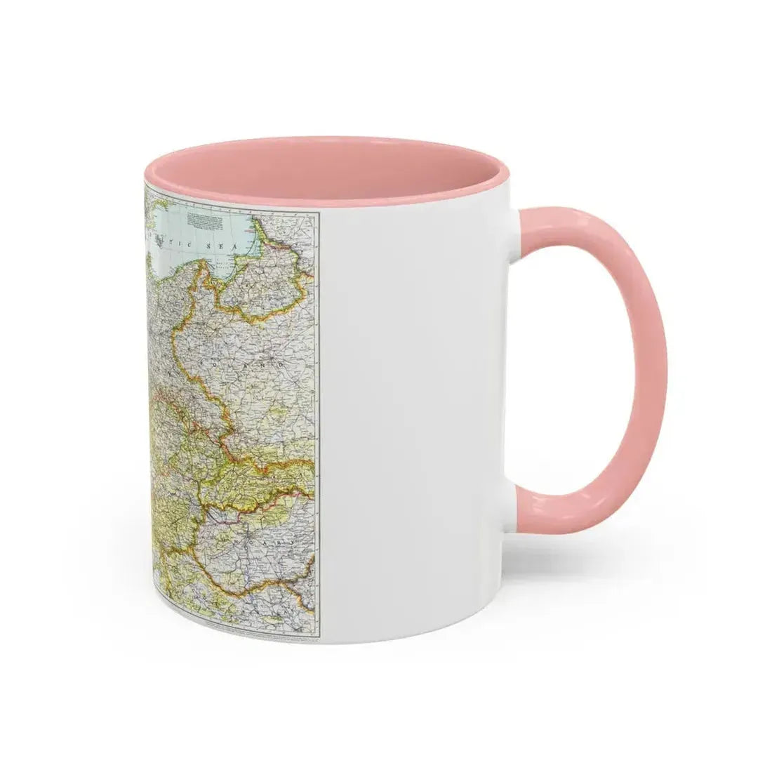 Germany and its Approaches (1944) (Map) Accent Coffee Mug - Go Mug Yourself