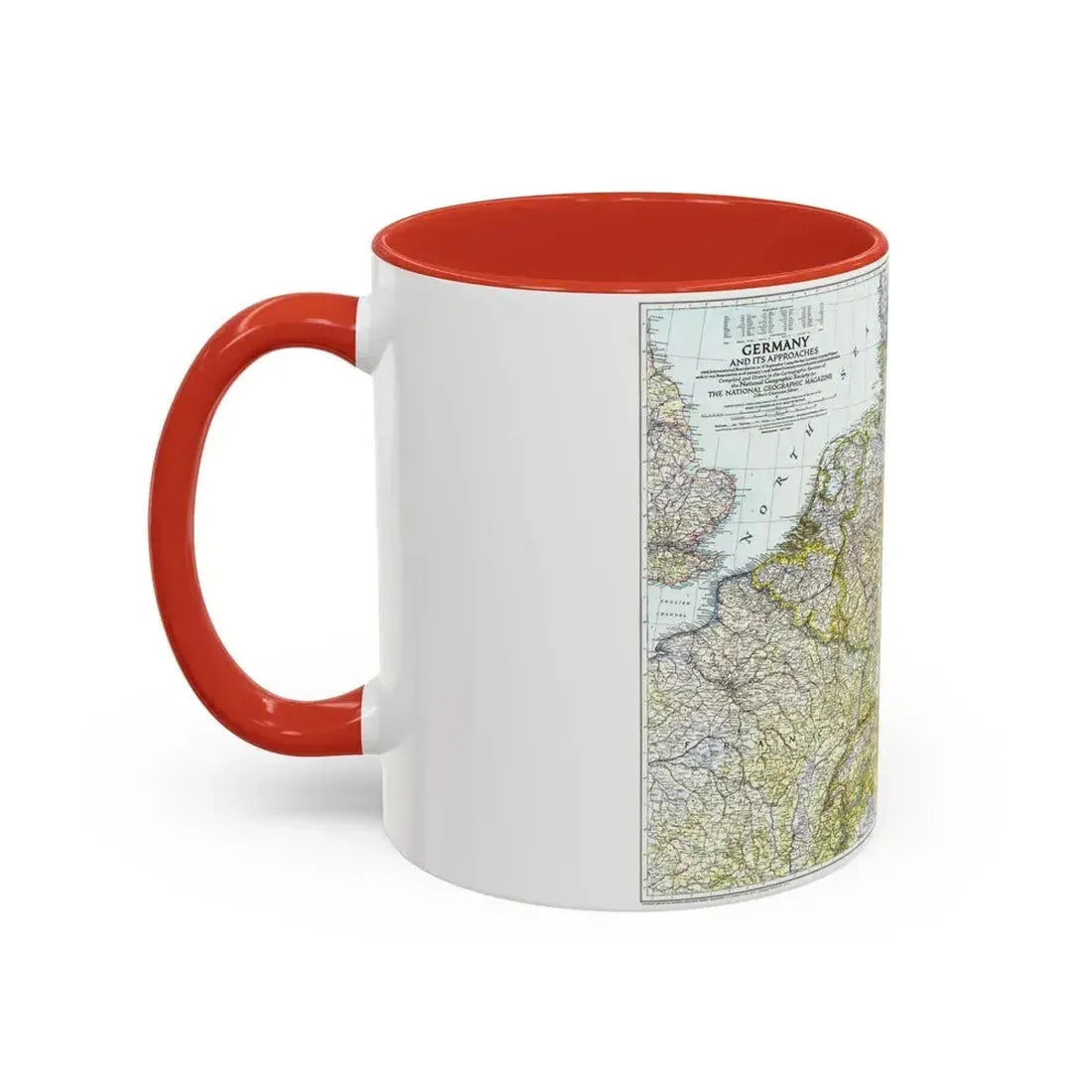 Germany and its Approaches (1944) (Map) Accent Coffee Mug - Go Mug Yourself