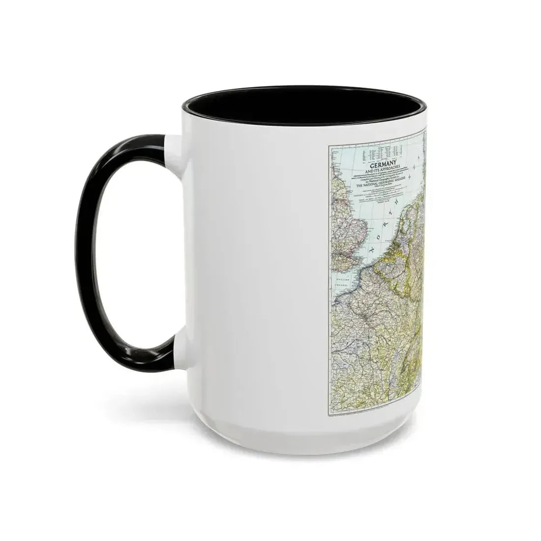 Germany and its Approaches (1944) (Map) Accent Coffee Mug - Go Mug Yourself