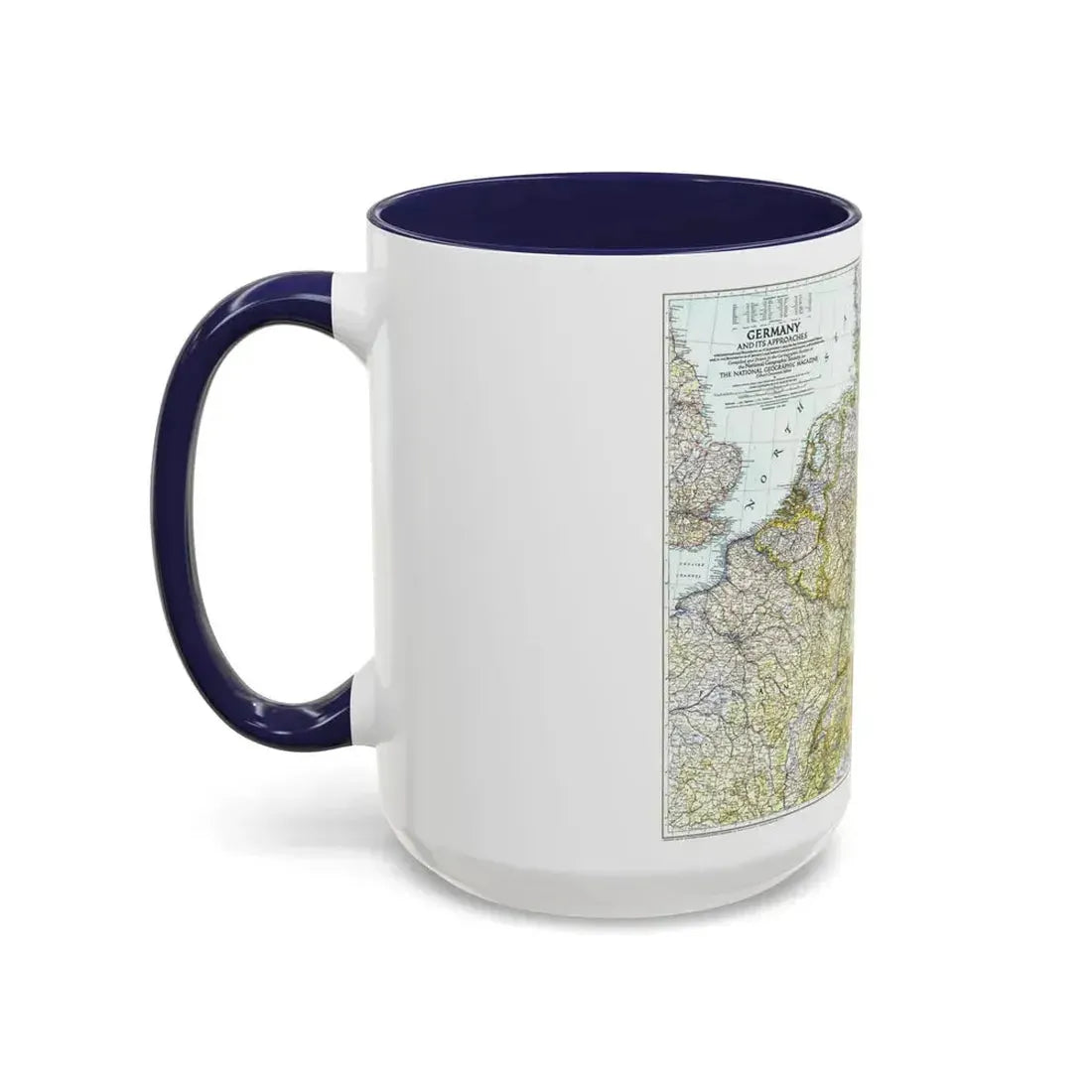 Germany and its Approaches (1944) (Map) Accent Coffee Mug - Go Mug Yourself