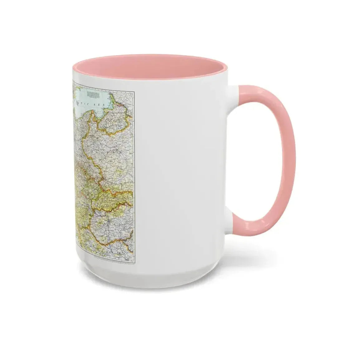 Germany and its Approaches (1944) (Map) Accent Coffee Mug - Go Mug Yourself