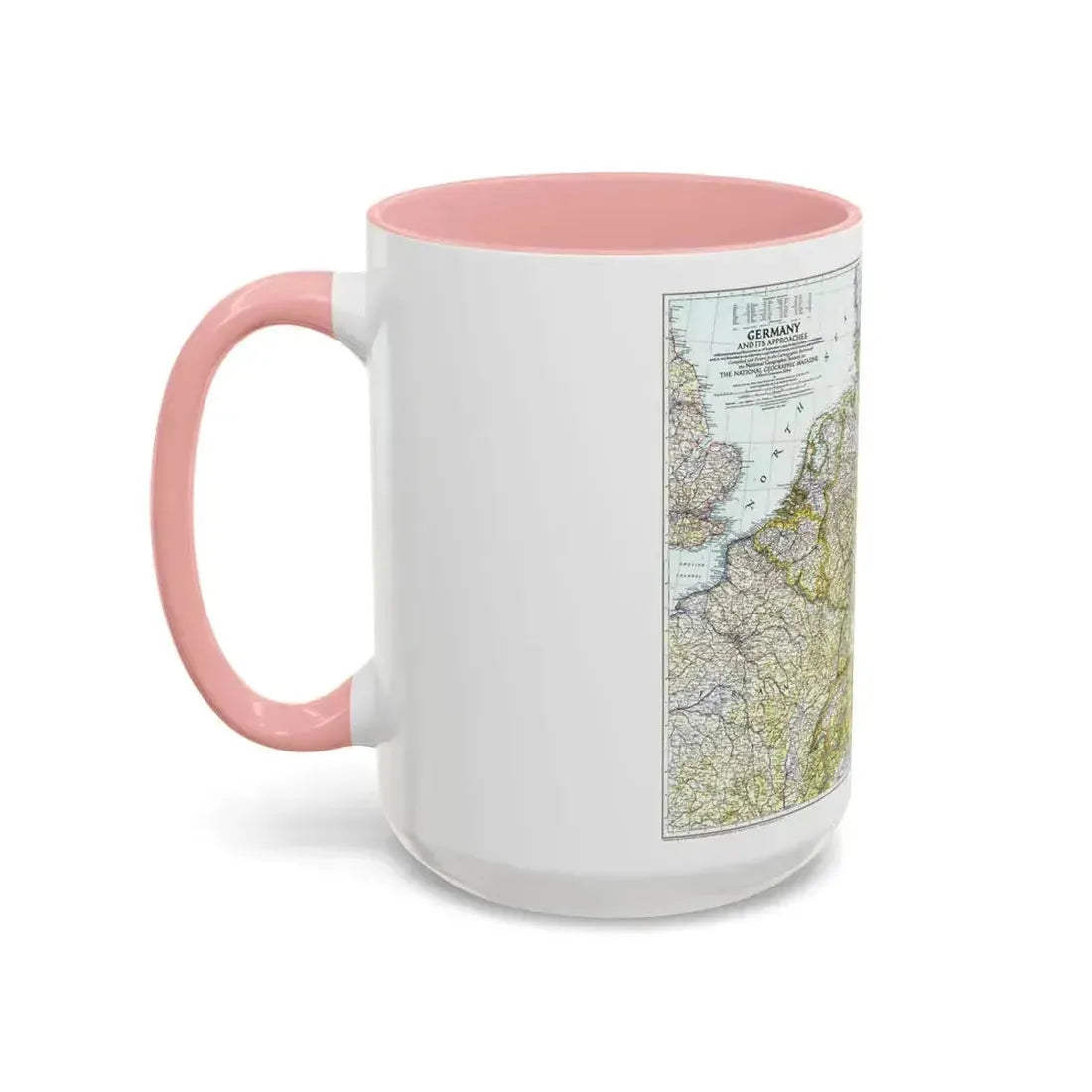 Germany and its Approaches (1944) (Map) Accent Coffee Mug - Go Mug Yourself