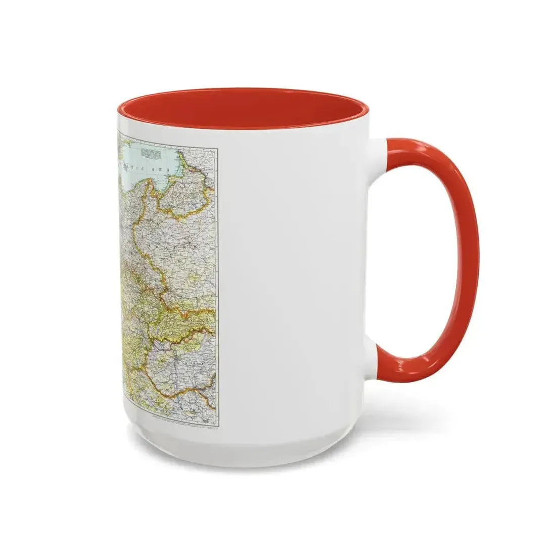 Germany and its Approaches (1944) (Map) Accent Coffee Mug - Go Mug Yourself