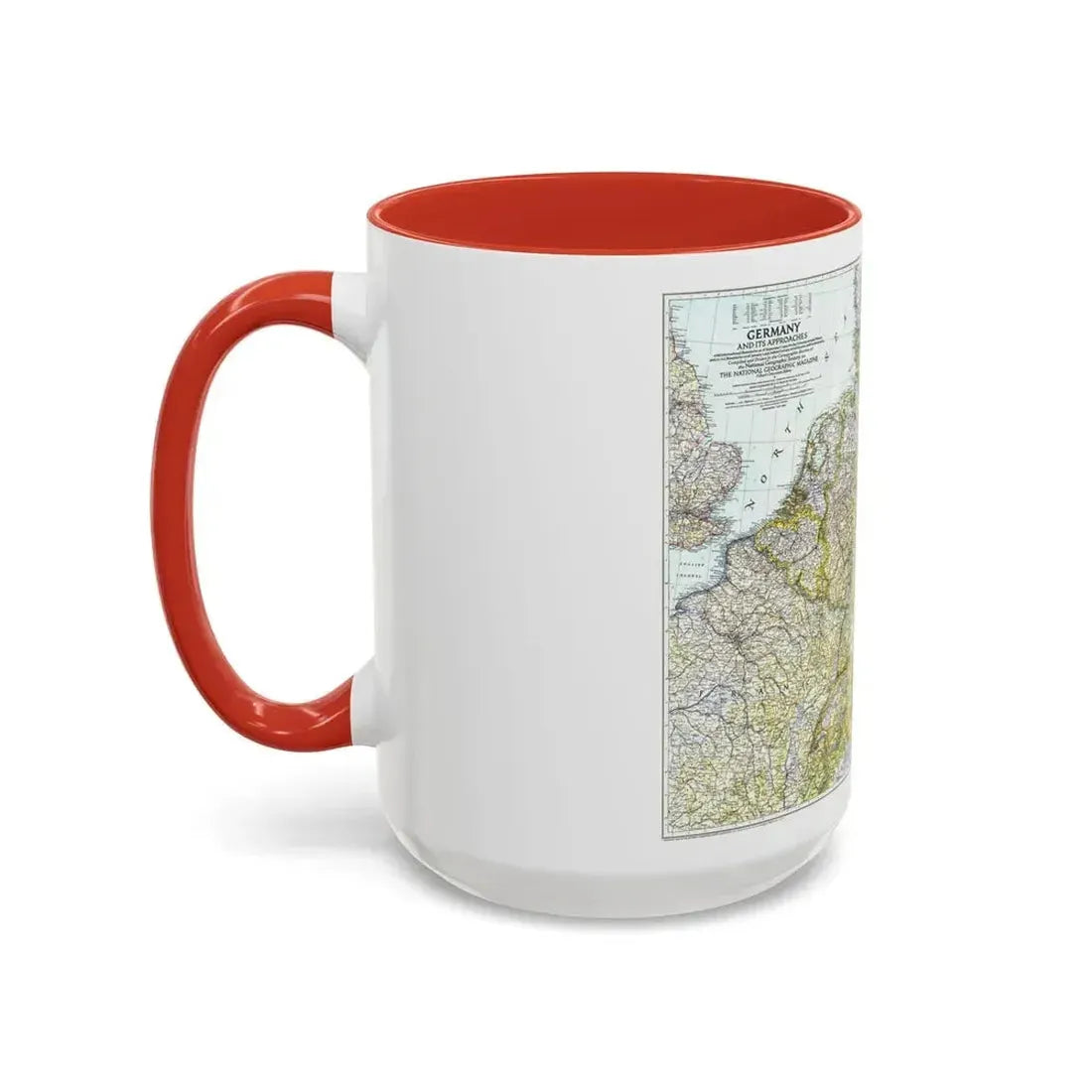 Germany and its Approaches (1944) (Map) Accent Coffee Mug - Go Mug Yourself