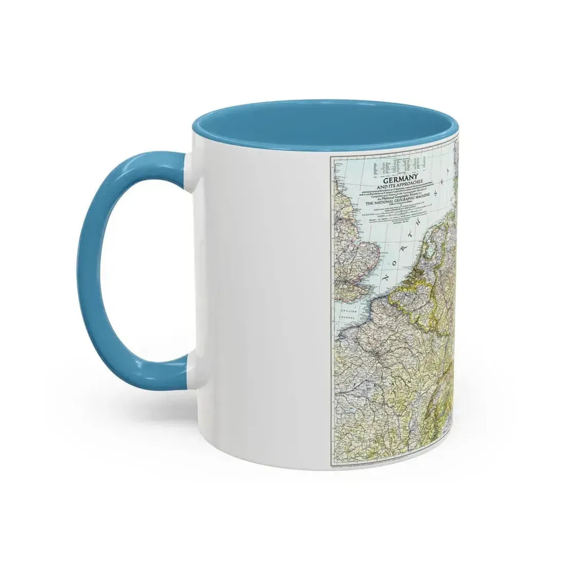Germany and its Approaches (1944) (Map) Accent Coffee Mug - Go Mug Yourself