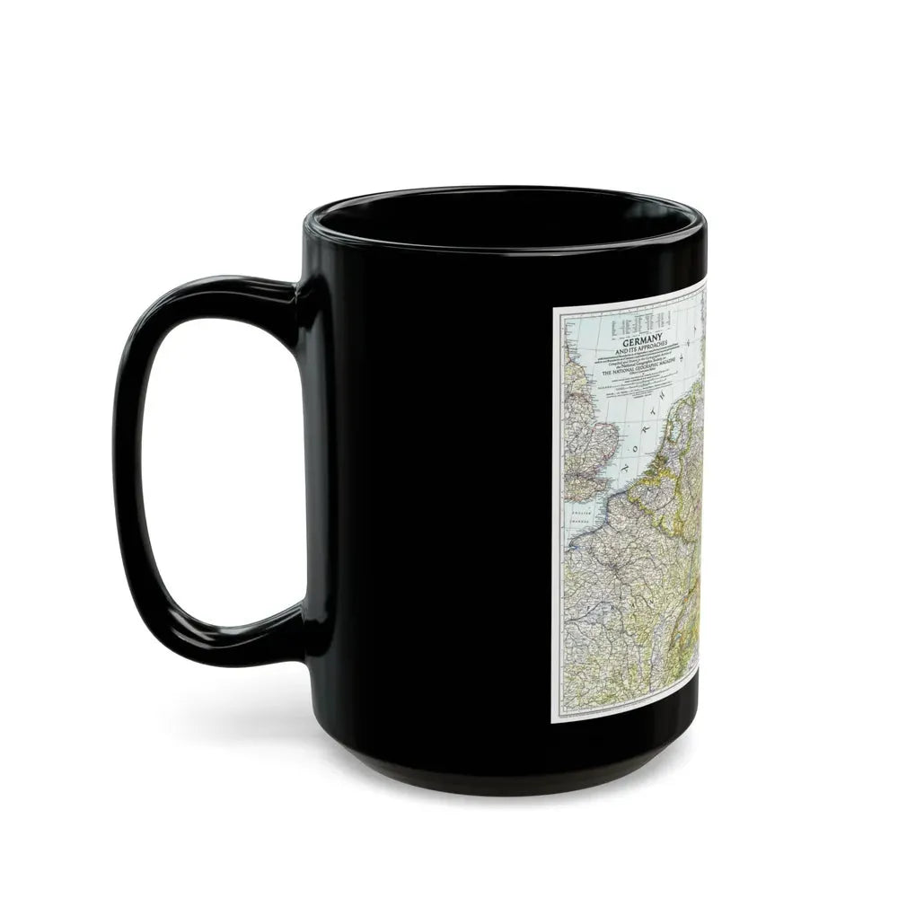 Germany and its Approaches (1944) (Map) Black Coffee Mug - Go Mug Yourself