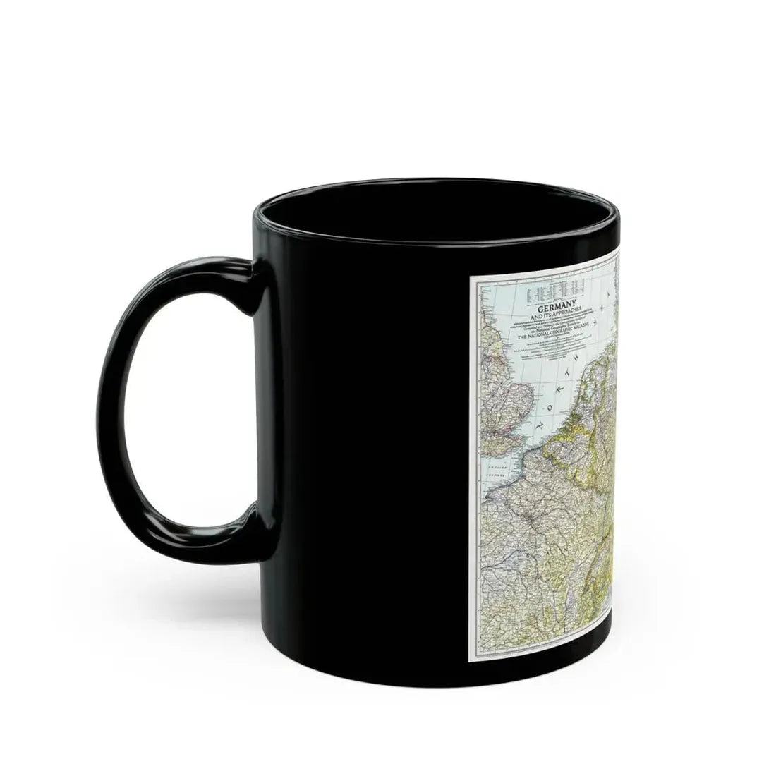 Germany and its Approaches (1944) (Map) Black Coffee Mug - Go Mug Yourself