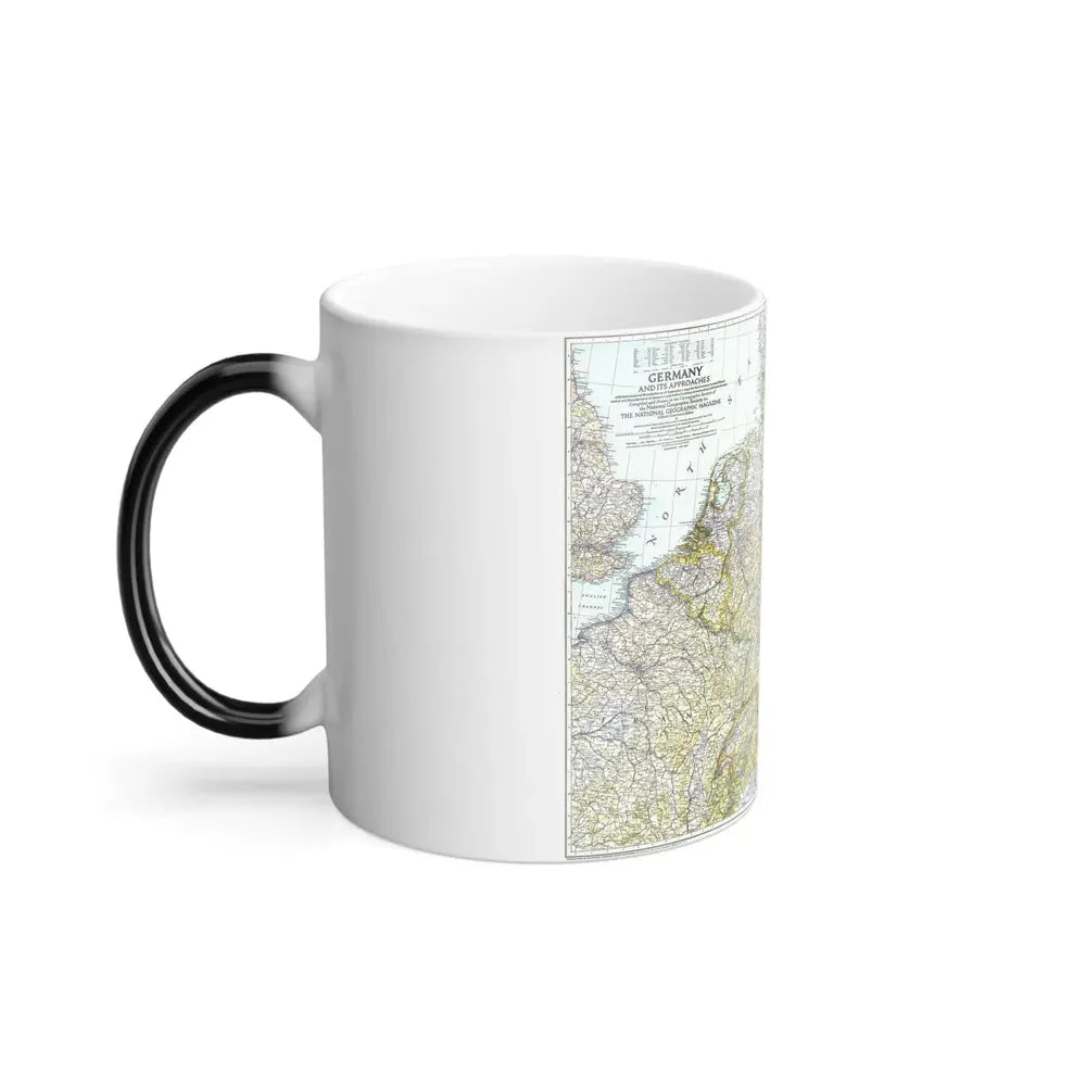 Germany and its Approaches (1944) (Map) Color Changing Mug 11oz - Go Mug Yourself