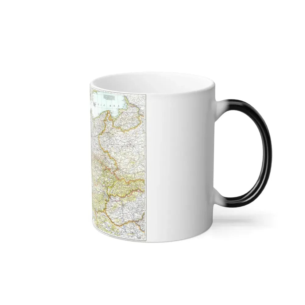Germany and its Approaches (1944) (Map) Color Changing Mug 11oz - Go Mug Yourself