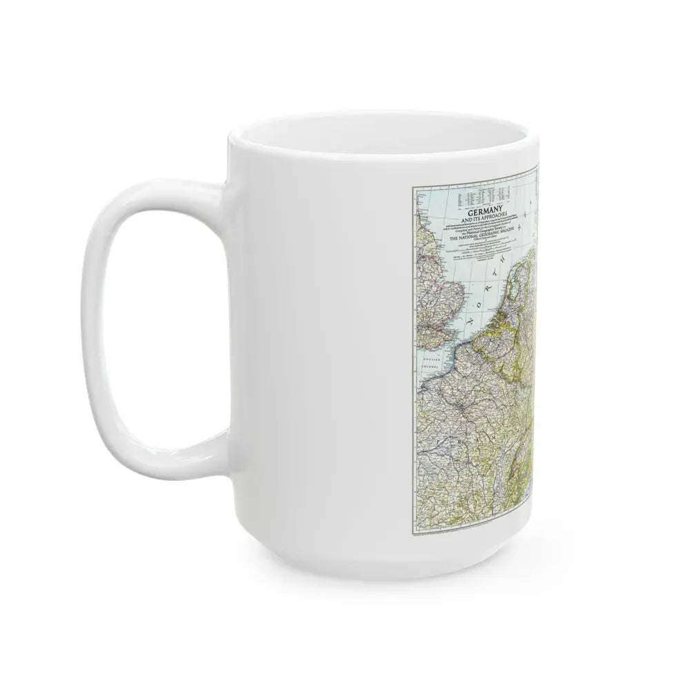 Germany and its Approaches (1944) (Map) White Coffee Mug - Go Mug Yourself
