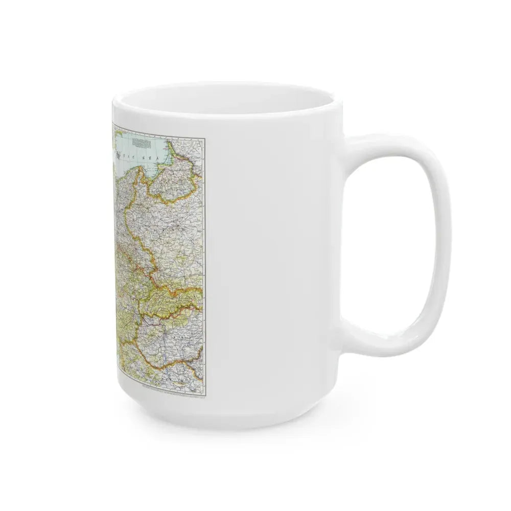 Germany and its Approaches (1944) (Map) White Coffee Mug - Go Mug Yourself