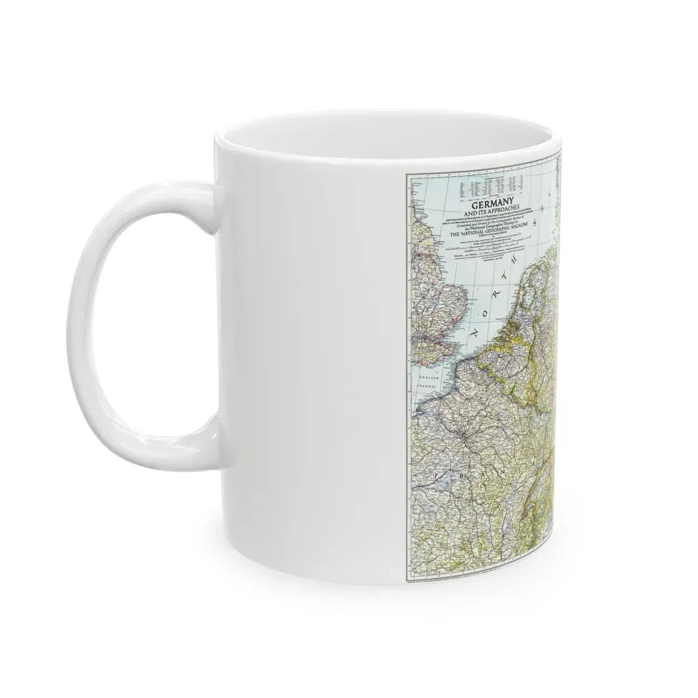 Germany and its Approaches (1944) (Map) White Coffee Mug - Go Mug Yourself