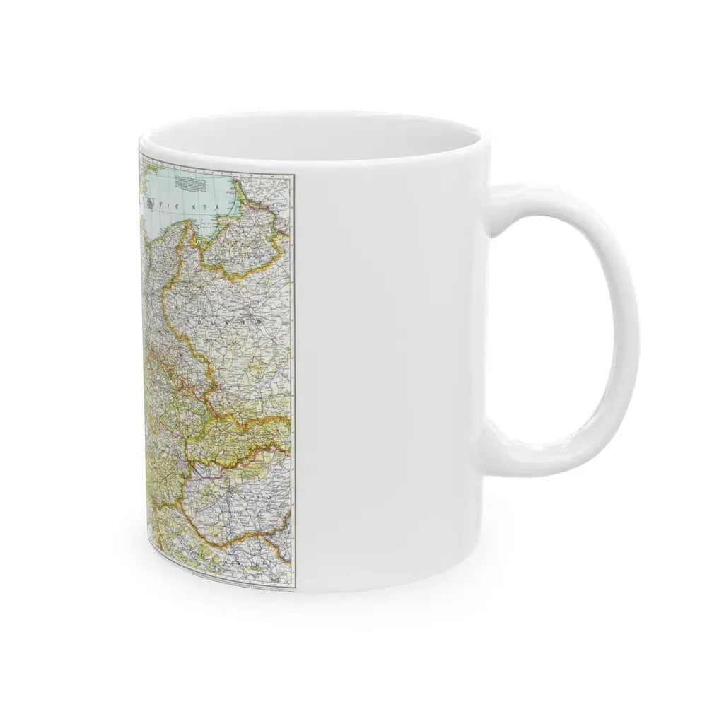 Germany and its Approaches (1944) (Map) White Coffee Mug - Go Mug Yourself