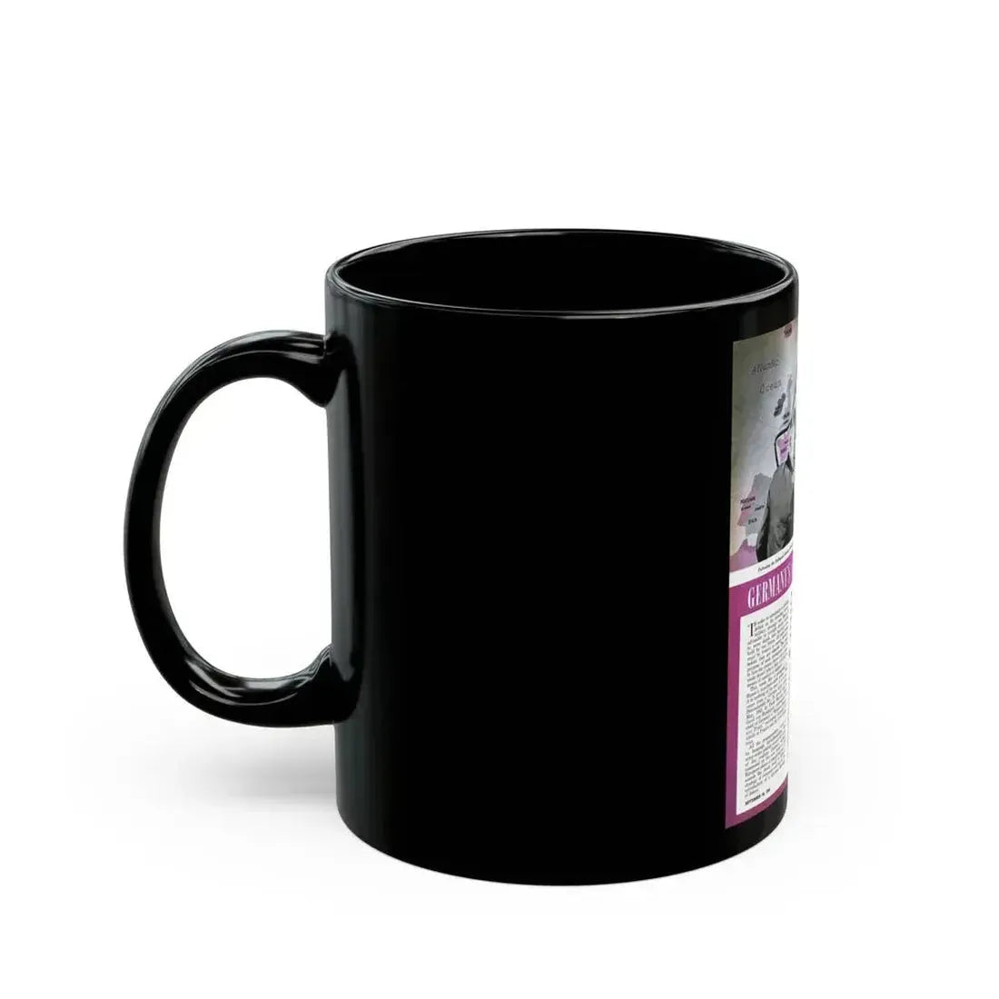 Germany's Strategy of Defeat, Liberty, September 18, 1943 - Black Coffee Mug - Go Mug Yourself