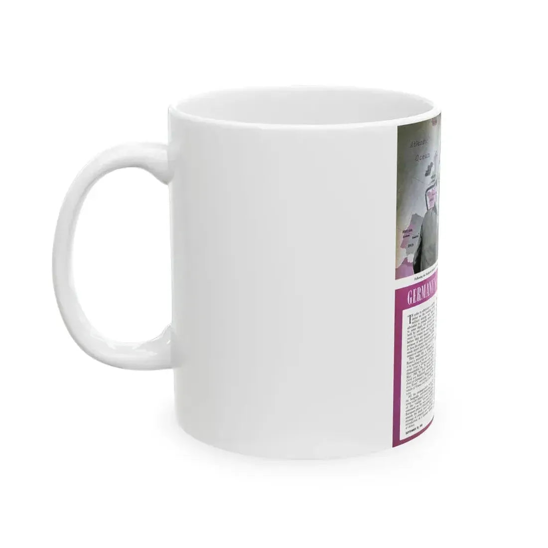Germany's Strategy of Defeat, Liberty, September 18, 1943 - White Coffee Mug - Go Mug Yourself