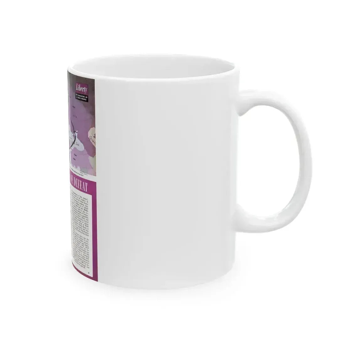Germany's Strategy of Defeat, Liberty, September 18, 1943 - White Coffee Mug - Go Mug Yourself