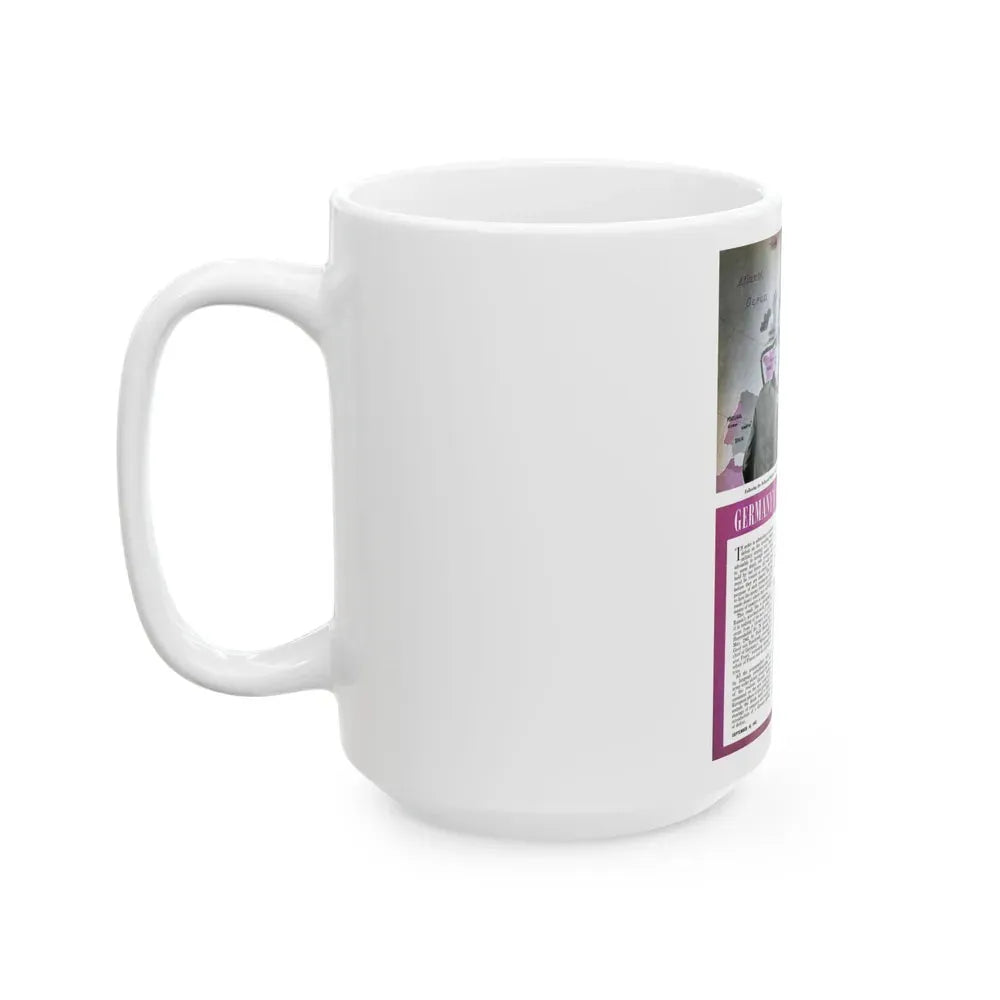 Germany's Strategy of Defeat, Liberty, September 18, 1943 - White Coffee Mug - Go Mug Yourself