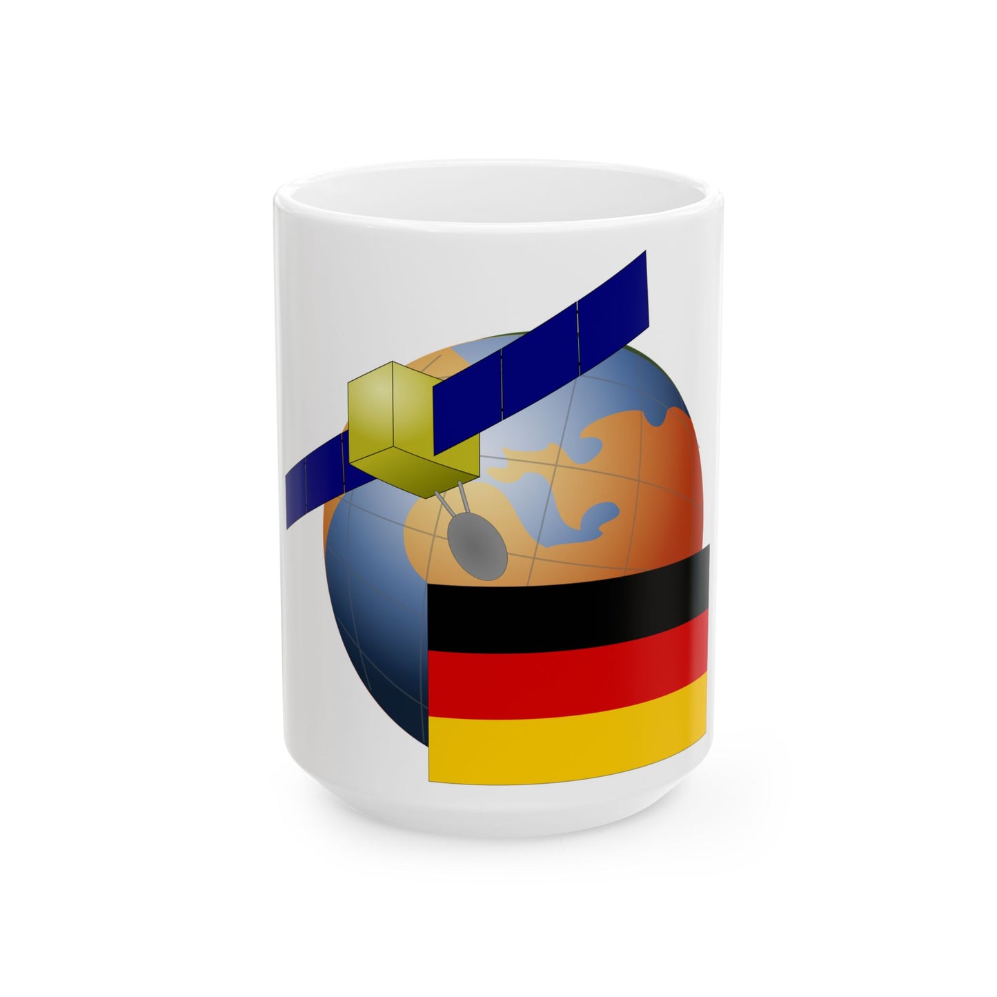 Germany-Satellite (Germany) White Coffee Mug-15oz-Go Mug Yourself