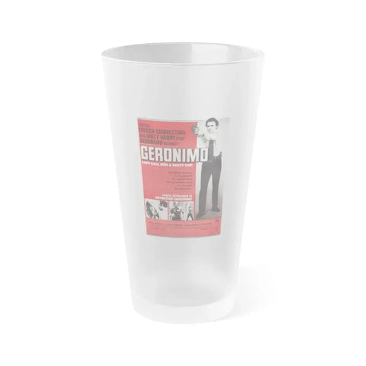 GERONIMO (THE MAD BOMBER) 1973 Movie Poster - Frosted Pint Glass 16oz 16oz Frosted - Go Mug Yourself