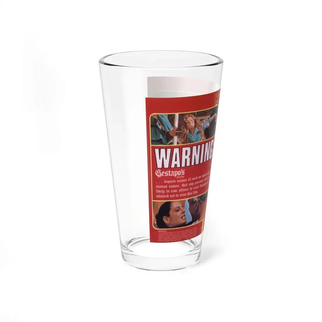 GESTAPOS (VHS COVER) Pint Glass 16oz - Go Mug Yourself