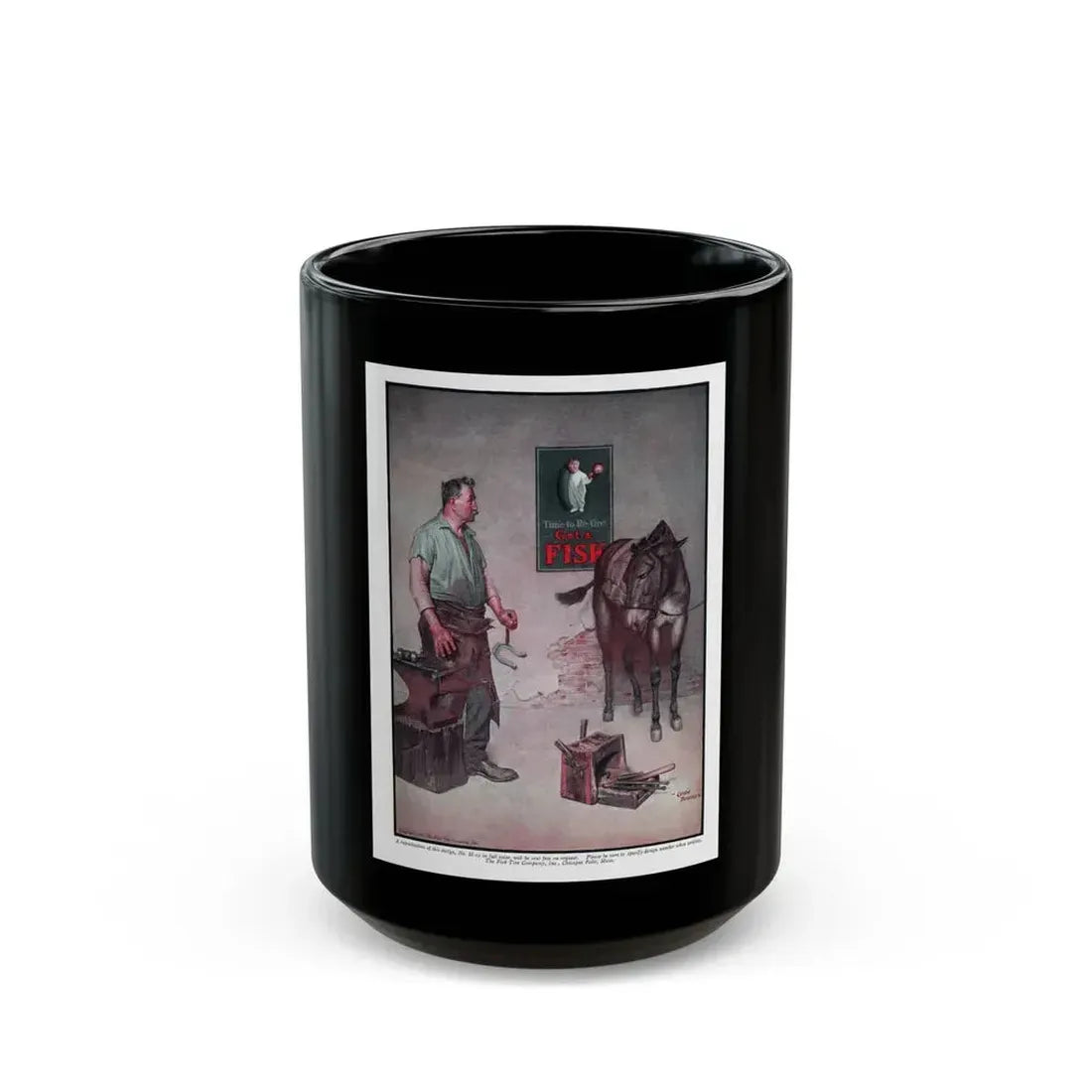 Get a Fisk, advertisement, Judge magazine, February 20, 1926 - Black Coffee Mug 15oz - Go Mug Yourself