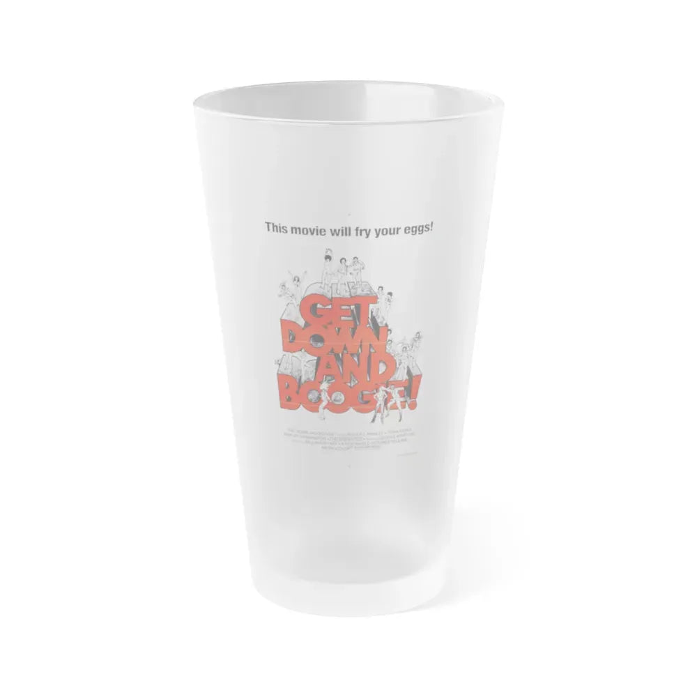 GET DOWN AND BOOGIE (DARKTOWN STRUTTERS) 1975 Movie Poster - Frosted Pint Glass 16oz 16oz Frosted - Go Mug Yourself