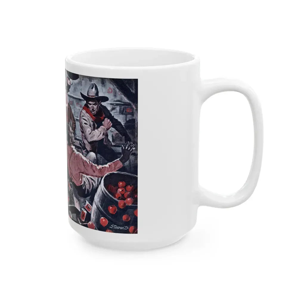 Get Me a Gun, Cavalier magazine, January 1953 - White Coffee Mug - Go Mug Yourself