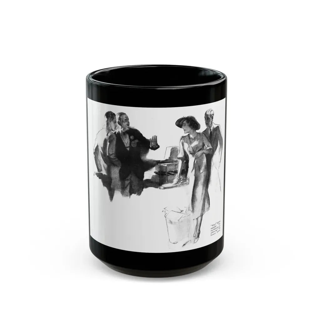 Getaway Money, Liberty magazine, February 16, 1935 - Black Coffee Mug 15oz - Go Mug Yourself