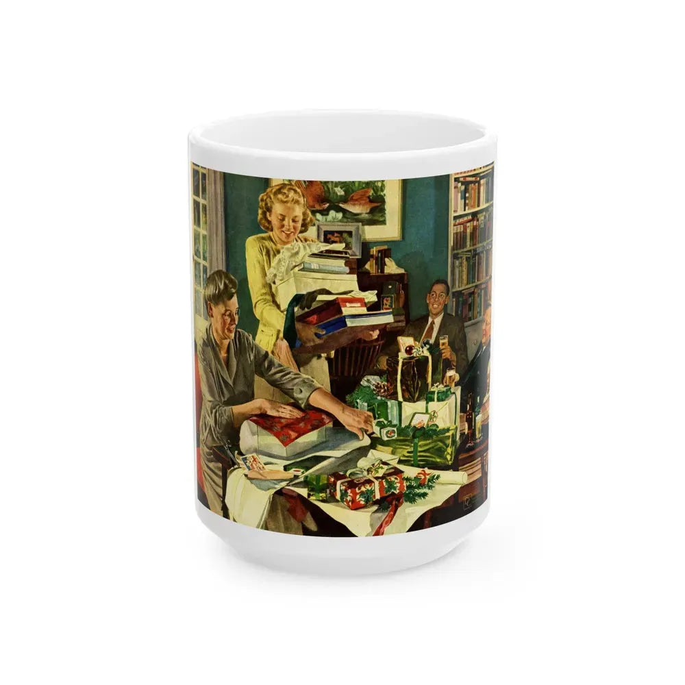Getting Ready For Christmas, 1948 - White Coffee Mug 15oz - Go Mug Yourself