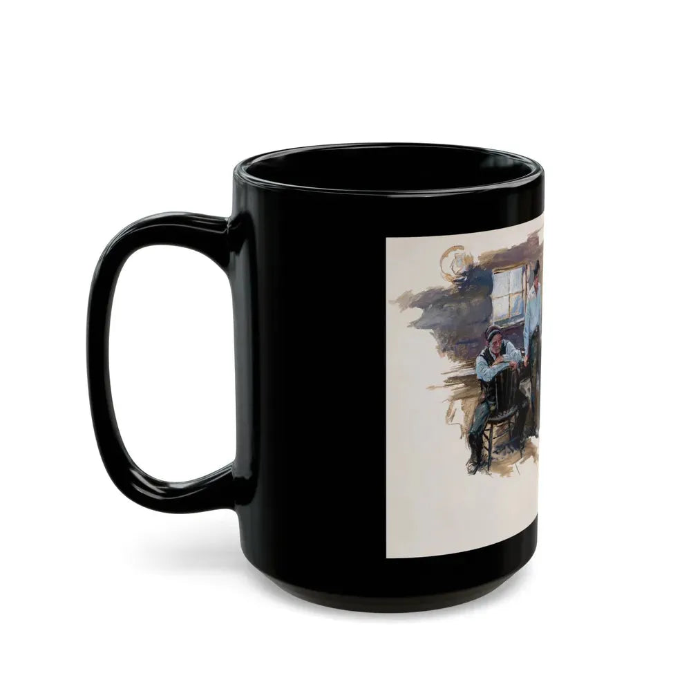 Getting Rid of Evidence, The Saturday Evening Post story illustration - Black Coffee Mug - Go Mug Yourself