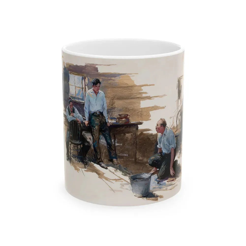 Getting Rid of Evidence, The Saturday Evening Post story illustration - White Coffee Mug 11oz - Go Mug Yourself