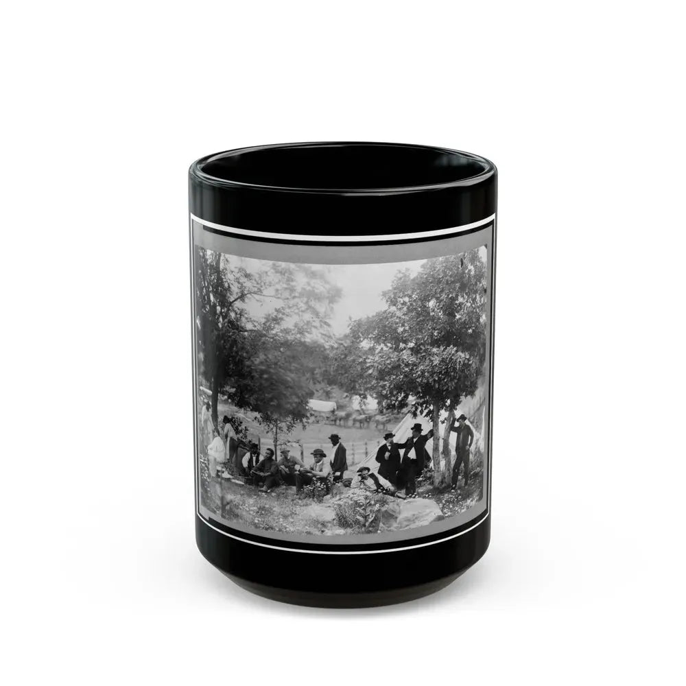 Gettysburg Camp Of Captain Huft (U.S. Civil War) Black Coffee Mug 15oz - Go Mug Yourself