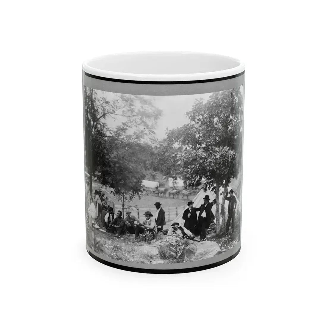Gettysburg Camp Of Captain Huft (U.S. Civil War) White Coffee Mug 11oz - Go Mug Yourself