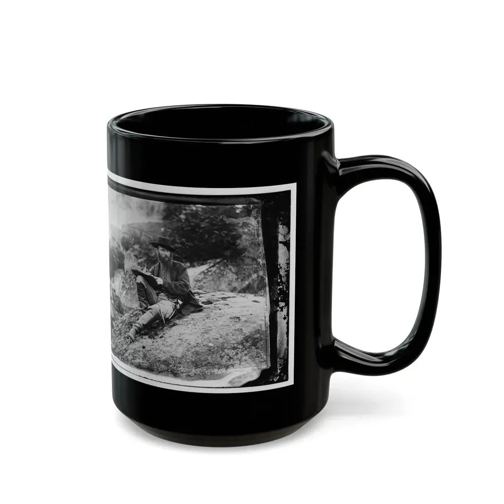 Gettysburg, Pa. Alfred R. Waud, Artist Of Harper's Weekly, Sketching On Battlefield (U.S. Civil War) Black Coffee Mug - Go Mug Yourself