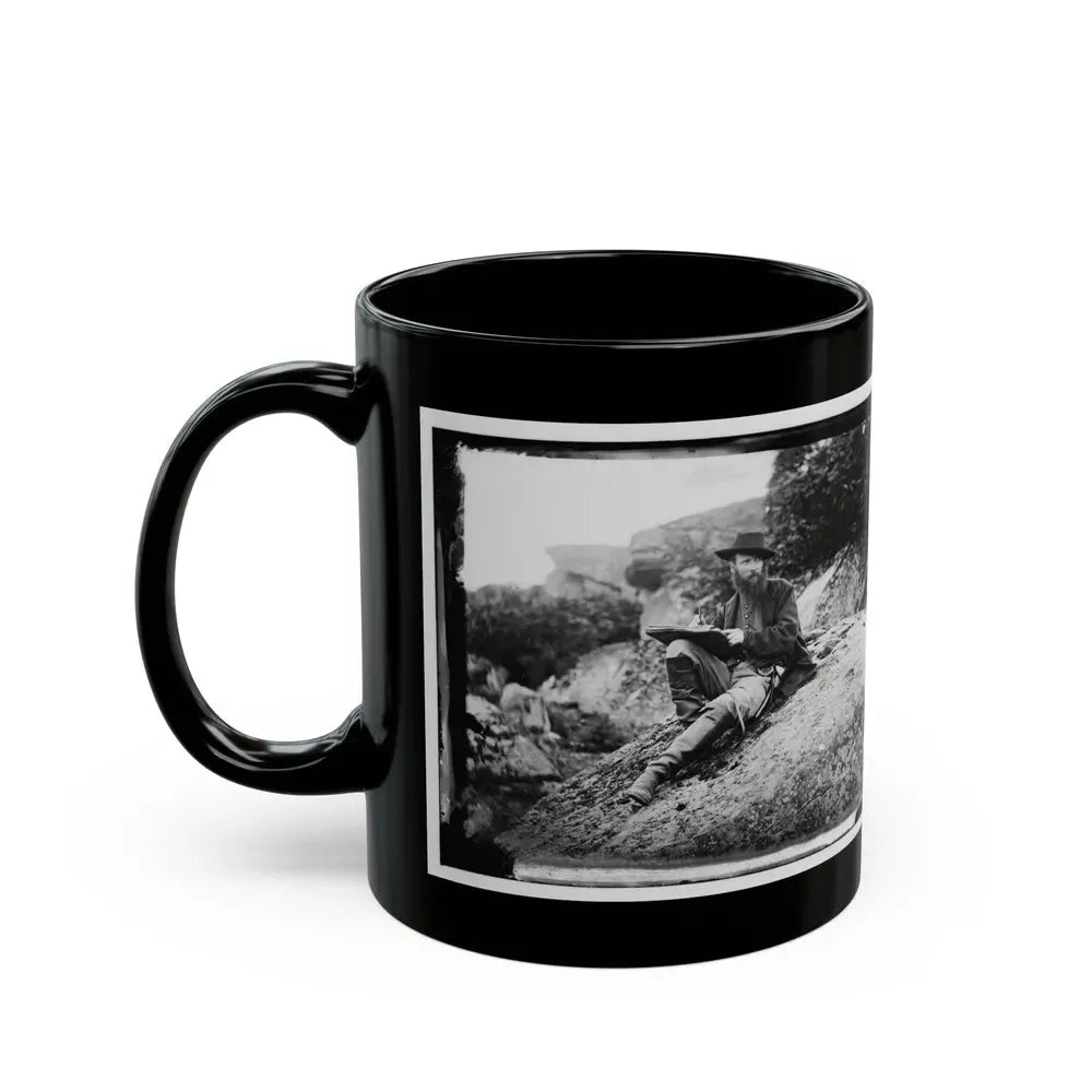 Gettysburg, Pa. Alfred R. Waud, Artist Of Harper's Weekly, Sketching On Battlefield (U.S. Civil War) Black Coffee Mug - Go Mug Yourself