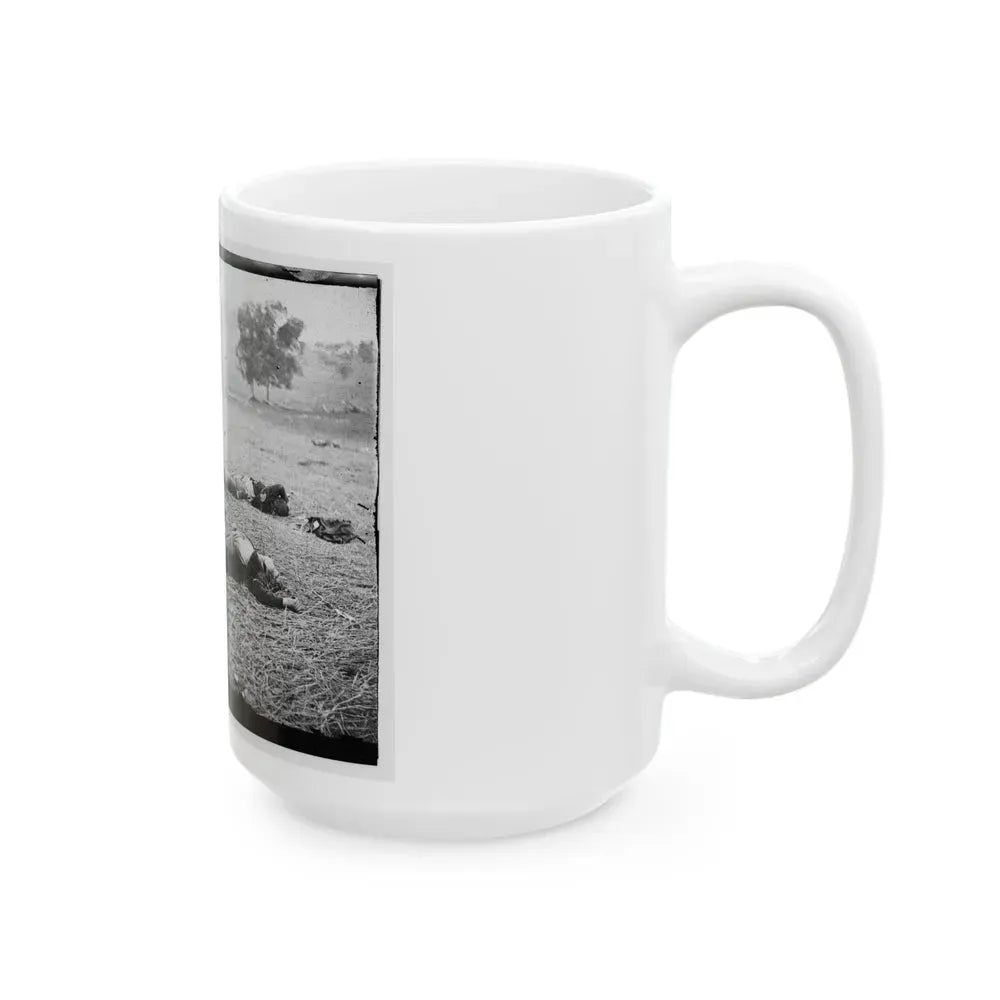 Gettysburg, Pa. Bodies Of Federal Soldiers, Killed On July 1, Near The Mcpherson Woods (U.S. Civil War) White Coffee Mug - Go Mug Yourself