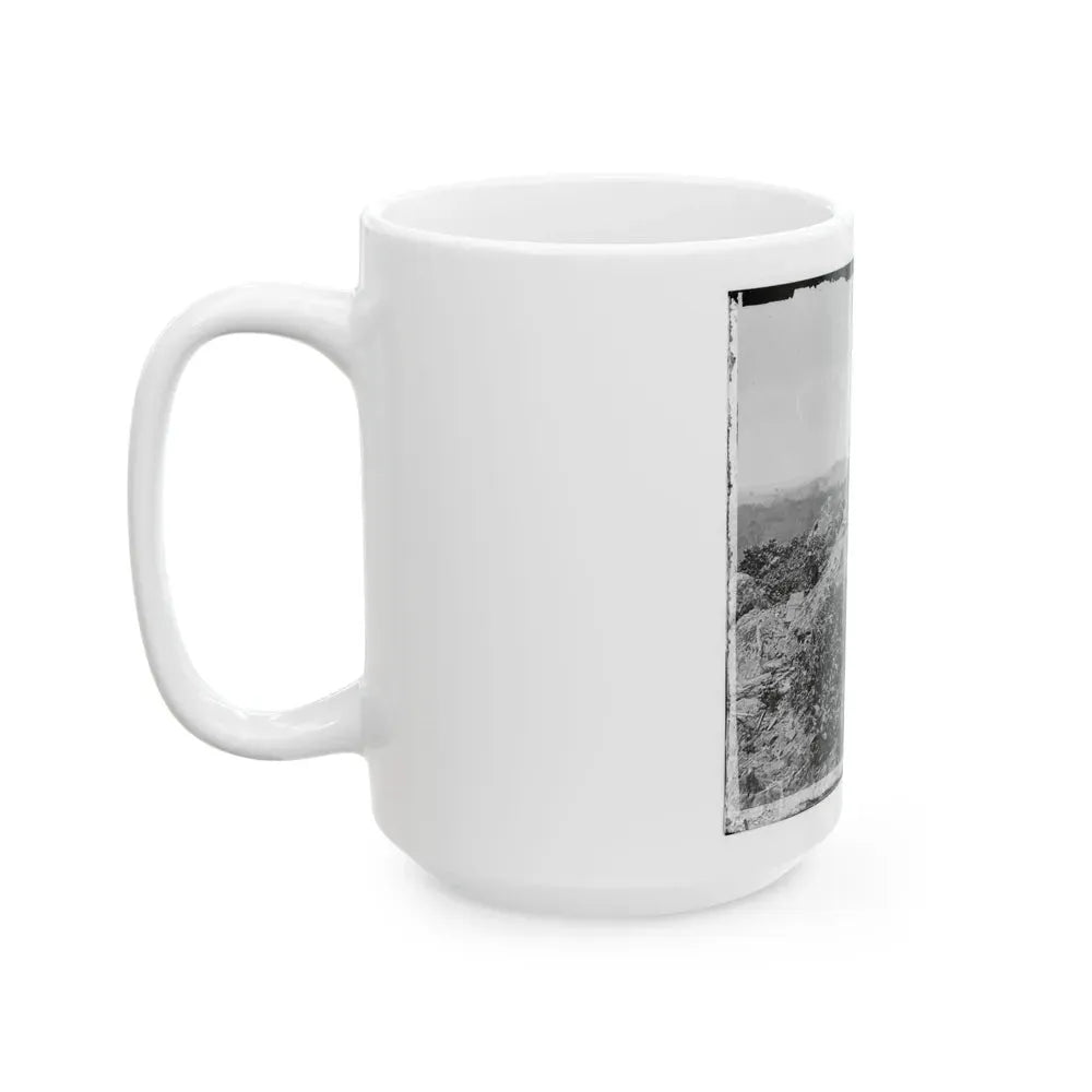 Gettysburg, Pa. Breastworks On Left Wing Of The Federal Line (U.S. Civil War) White Coffee Mug - Go Mug Yourself
