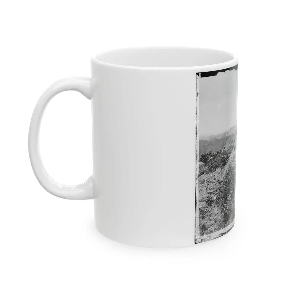 Gettysburg, Pa. Breastworks On Left Wing Of The Federal Line (U.S. Civil War) White Coffee Mug - Go Mug Yourself
