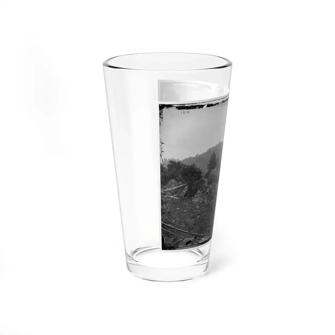 Gettysburg, Pa. Breastworks On Little Round Top; Round Top In Distance (U.S. Civil War) Pint Glass 16oz - Go Mug Yourself