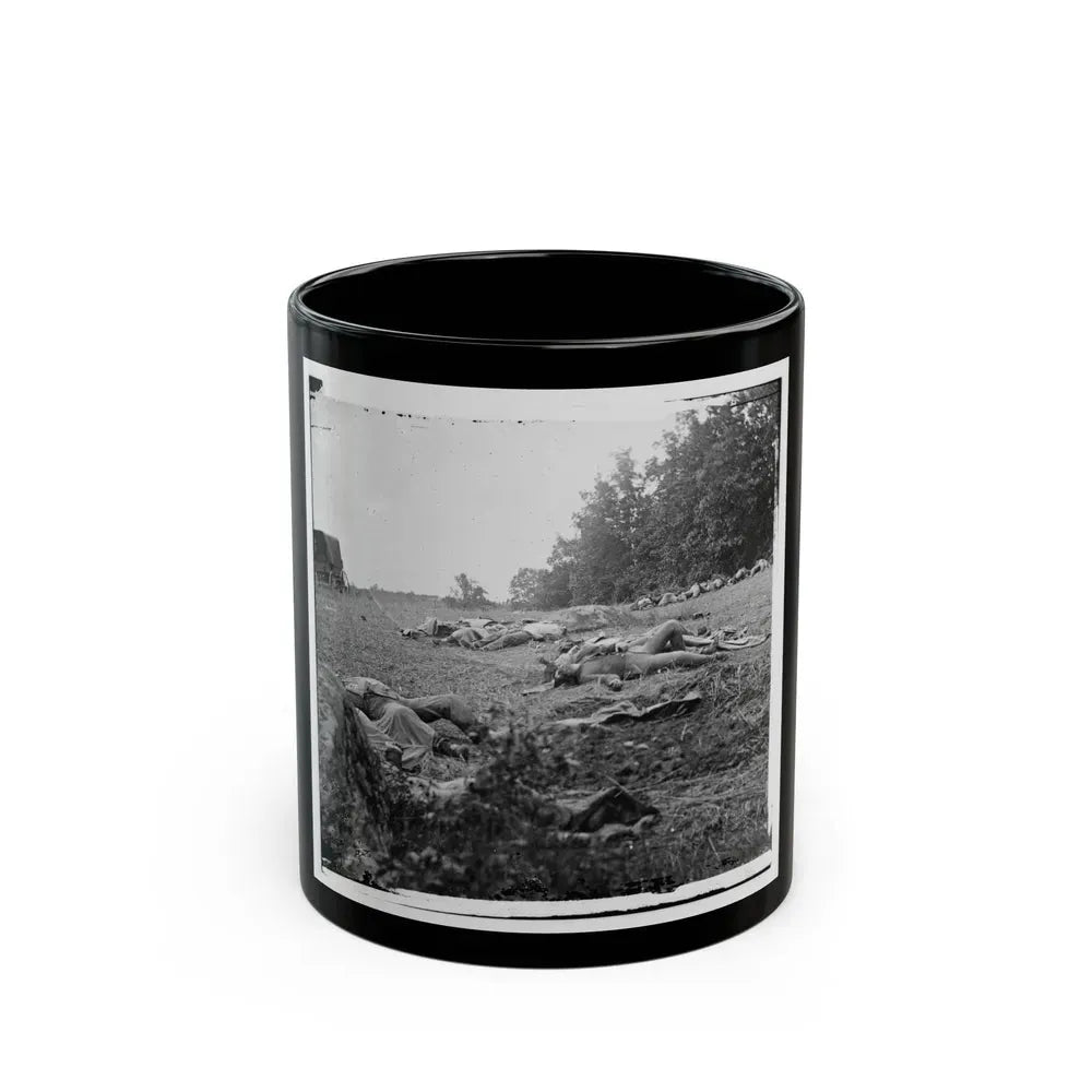 Gettysburg, Pa. Confederate Dead Gathered For Burial At The Edge Of The Rose Woods, July 5, 1863 (U.S. Civil War) Black Coffee Mug 11oz - Go Mug Yourself