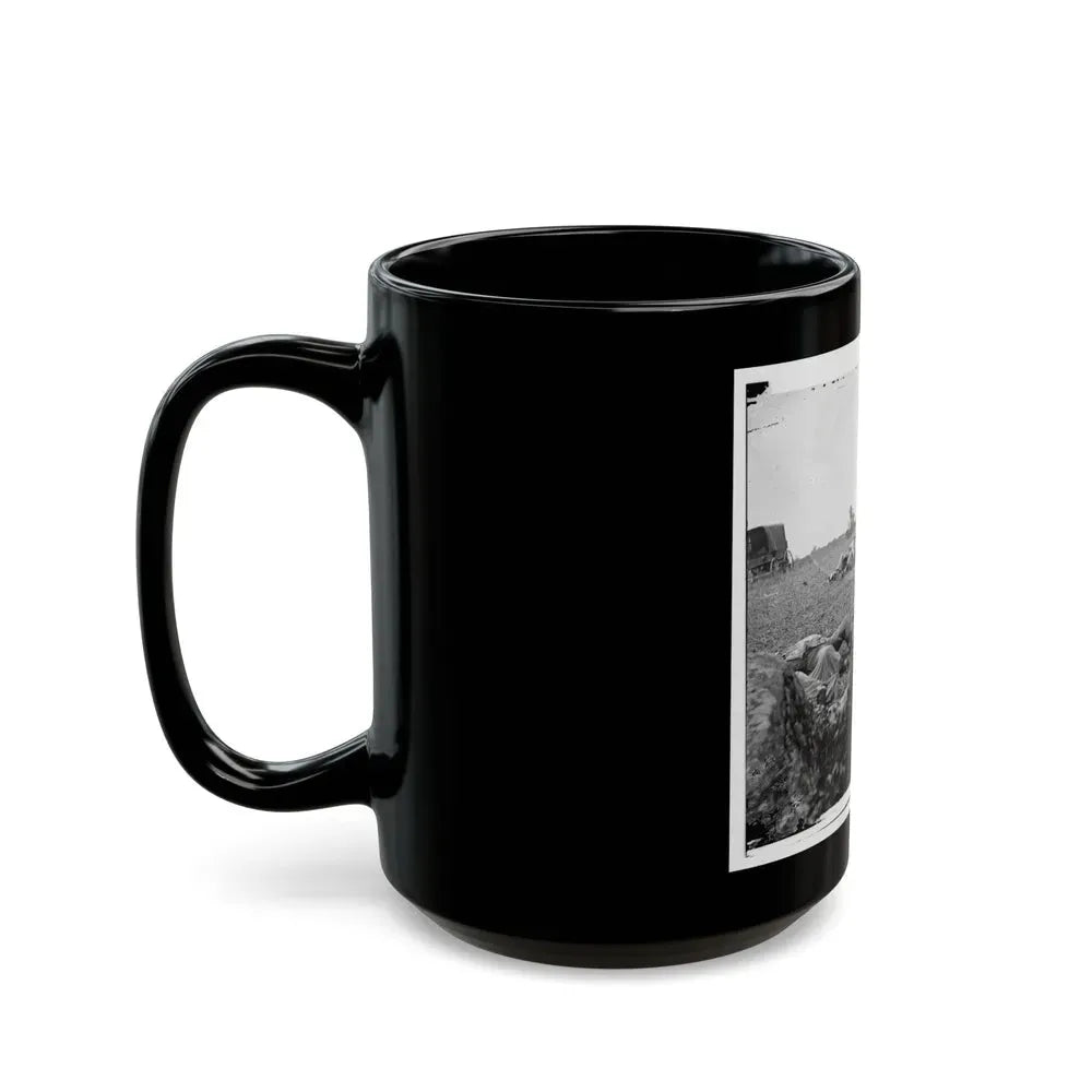 Gettysburg, Pa. Confederate Dead Gathered For Burial At The Edge Of The Rose Woods, July 5, 1863 (U.S. Civil War) Black Coffee Mug - Go Mug Yourself