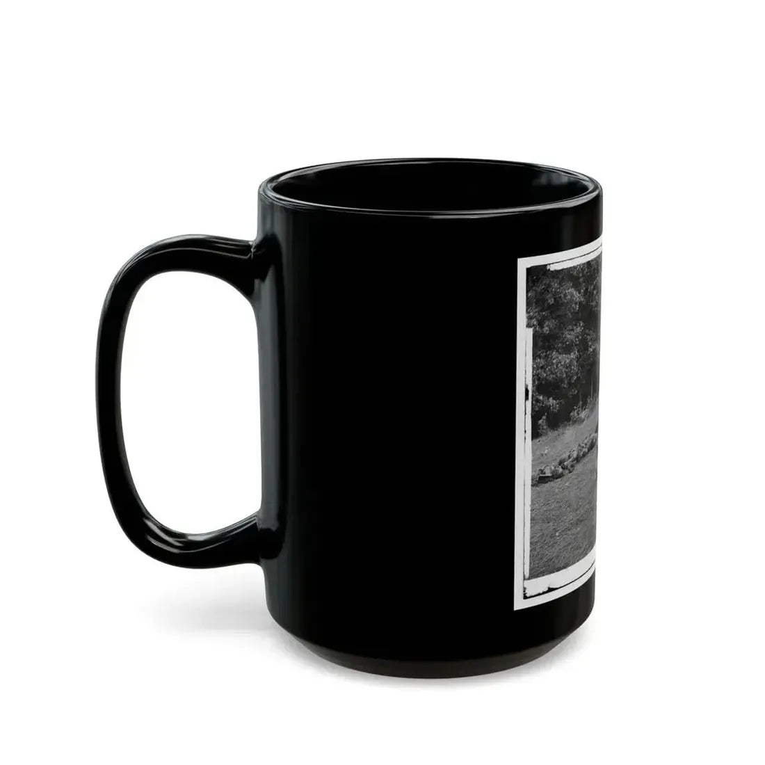 Gettysburg, Pa. Confederate Dead Gathered For Burial At The Southwestern Edge Of The Rose Woods, July 5, 1863 (U.S. Civil War) Black Coffee Mug - Go Mug Yourself