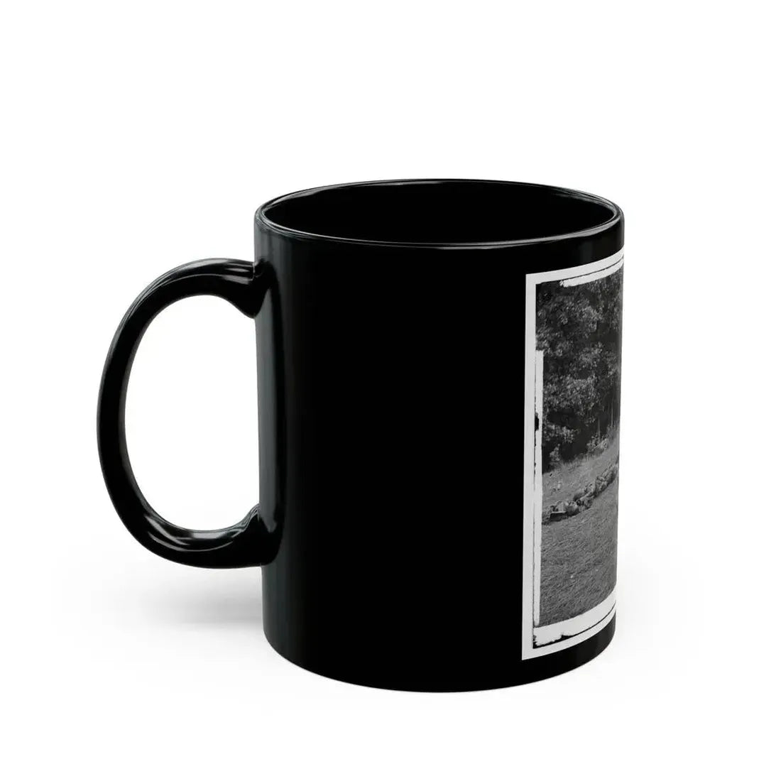 Gettysburg, Pa. Confederate Dead Gathered For Burial At The Southwestern Edge Of The Rose Woods, July 5, 1863 (U.S. Civil War) Black Coffee Mug - Go Mug Yourself