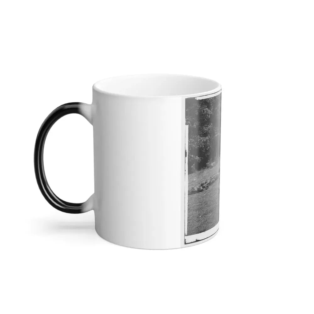 Gettysburg, Pa. Confederate Dead Gathered for Burial at the Southwestern Edge of the Rose Woods, July 5, 1863 (U.S. Civil War) Color Changing Coffee Mug 11oz - Go Mug Yourself