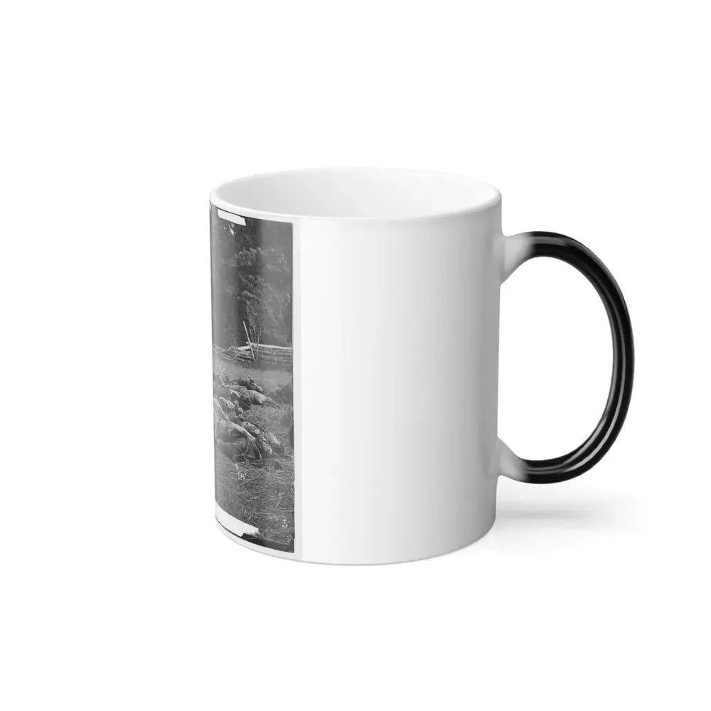 Gettysburg, Pa. Confederate Dead Gathered for Burial at the Southwestern Edge of the Rose Woods, July 5, 1863 (U.S. Civil War) Color Changing Coffee Mug 11oz - Go Mug Yourself