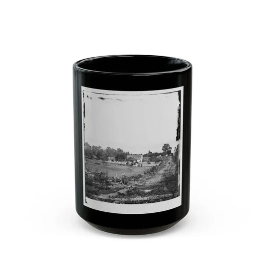 Gettysburg, Pa. Headquarters Of Gen. George G. Meade On Cemetery Ridge (U.S. Civil War) Black Coffee Mug 15oz - Go Mug Yourself