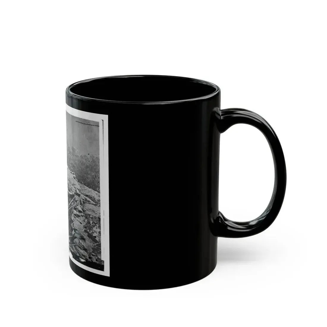 Gettysburg, Pa. Interior View Of Breastworks On Extreme Left Of The Federal Line (U.S. Civil War) Black Coffee Mug - Go Mug Yourself