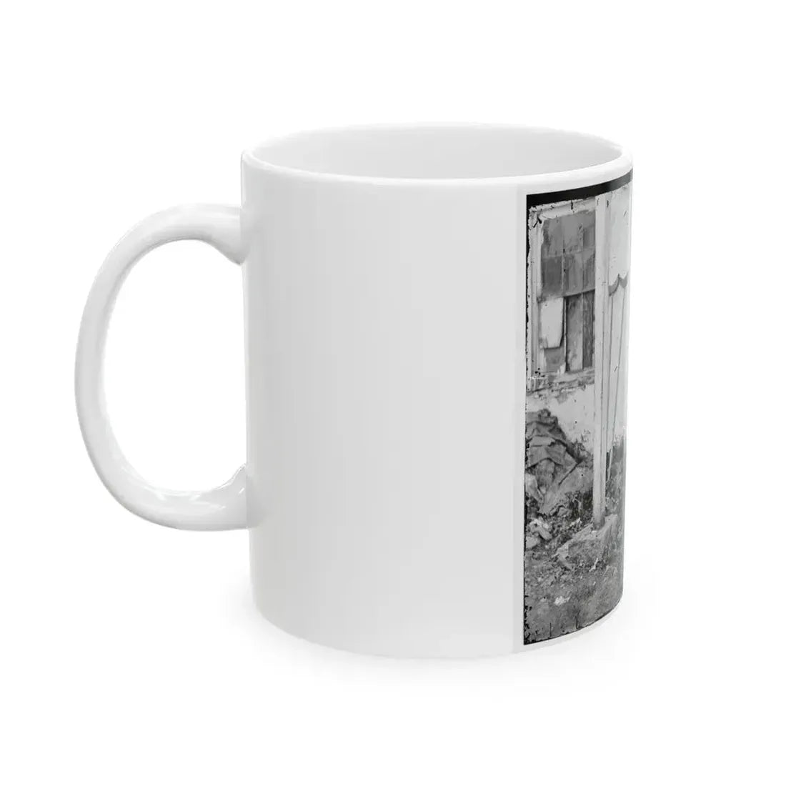 Gettysburg, Pa. John L. Burns, The Old Hero Of Gettysburg, With Gun And Crutches (U.S. Civil War) White Coffee Mug - Go Mug Yourself