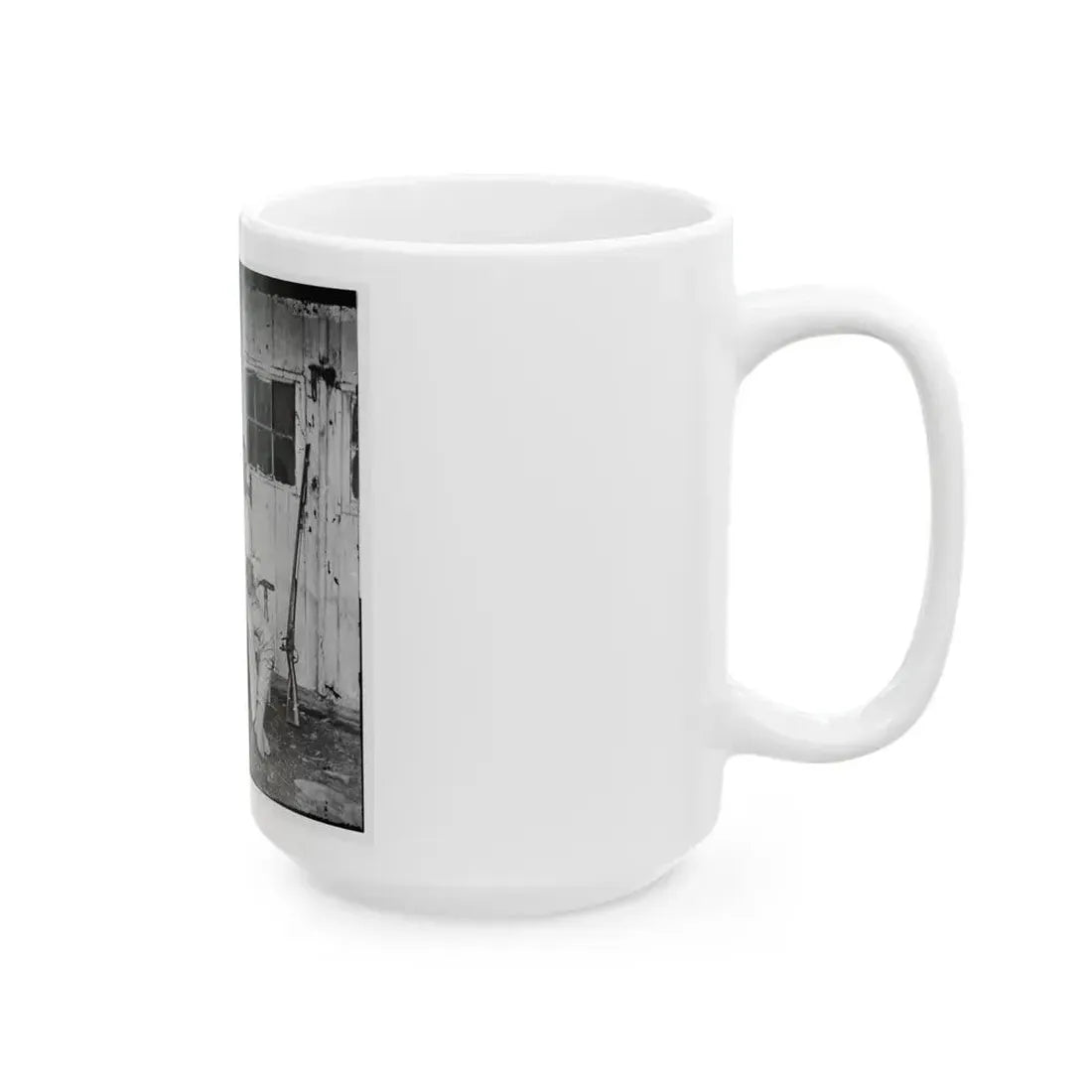 Gettysburg, Pa. John L. Burns, The Old Hero Of Gettysburg, With Gun And Crutches (U.S. Civil War) White Coffee Mug - Go Mug Yourself